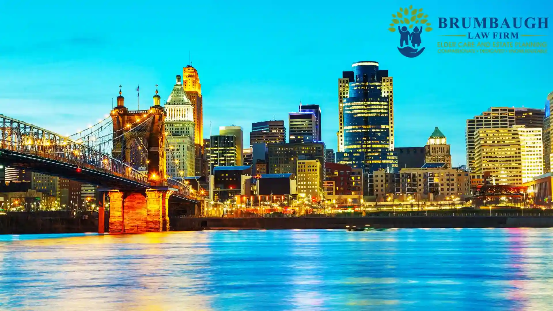 A downtown metropolitan area in ohio is shown, where a large senior population needs trust and will services.